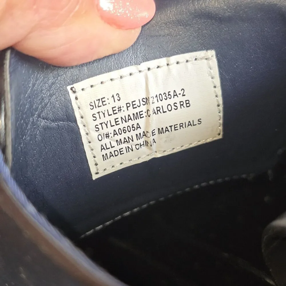 Perry Ellis Portfolio CARLOS Ultra Foam Oxford Dress Shoes Black Men’s Size 13